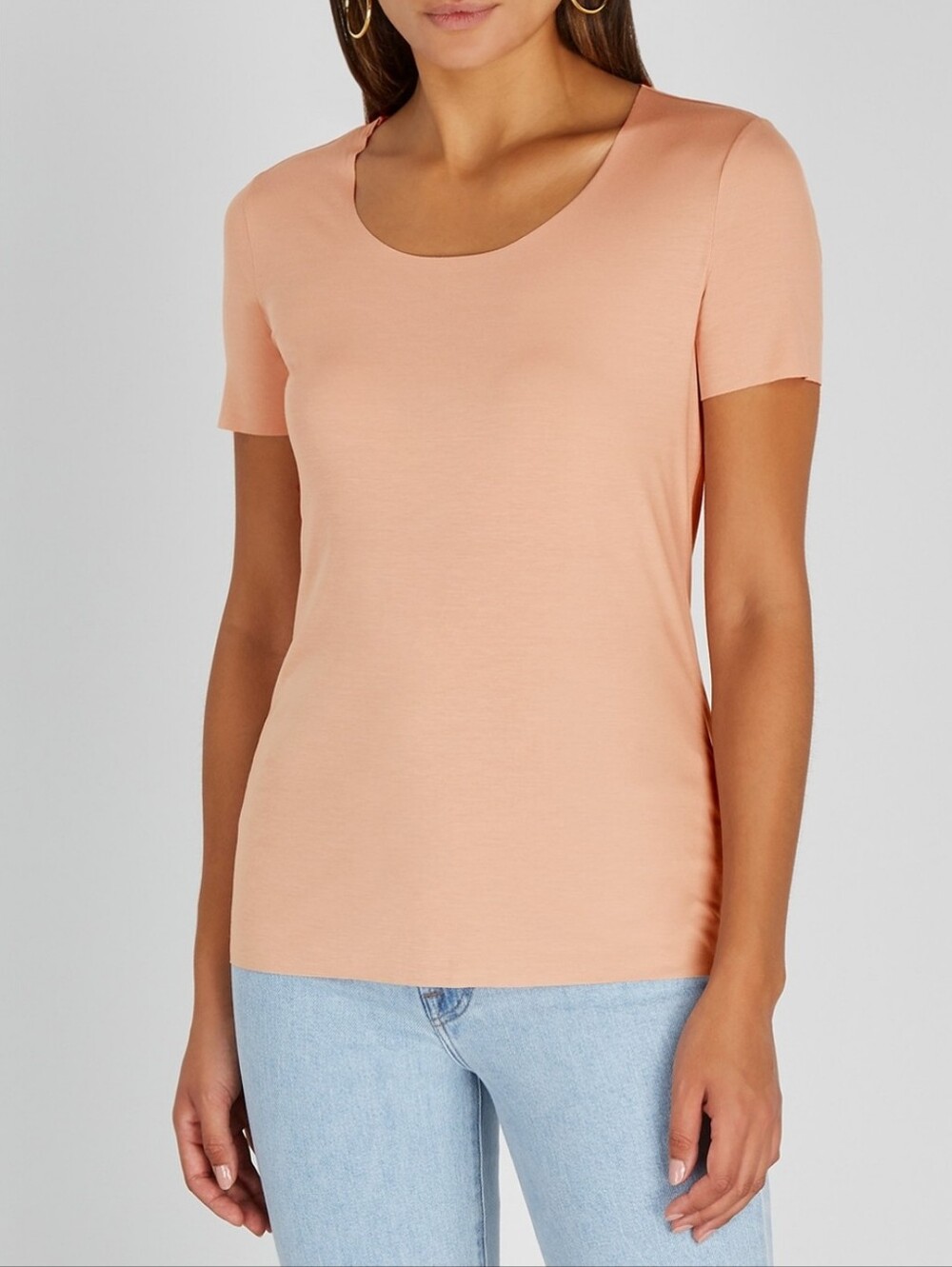WOLFORD Aurora Pure Jersey T-shirt Light Blushโ Pink